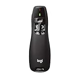 Logitech R400 Presentador Inalámbrico con Receptor USB, Puntero Láser Digital...