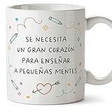 MUGFFINS Tazas para PROFESOR - En Español - Pequeñas mentes - 11 oz / 330 ml -...