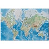 GREAT ART® XXL Poster – Mapa Mundial – Mural Proyección De Miller En...
