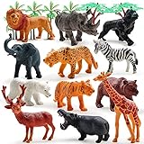 HERSITY 18 Piezas Juguetes Figuras Animales Salvajes del Bosque Educativo...
